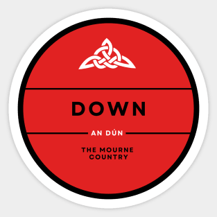 County Down, County and GAA Colours Sticker